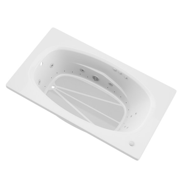 Atlantis Whirlpools Atlantis Whirlpool Polaris 36 x 66 Rectangular Air & Whirlpool Bathtub 3666PDR